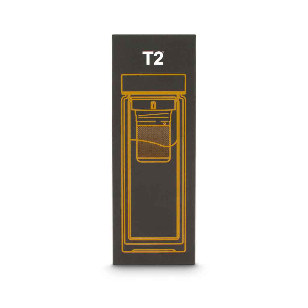 T2 Double Walled Glass Flask Rose Gold