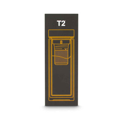 T2 Double Walled Glass Flask Rose Gold