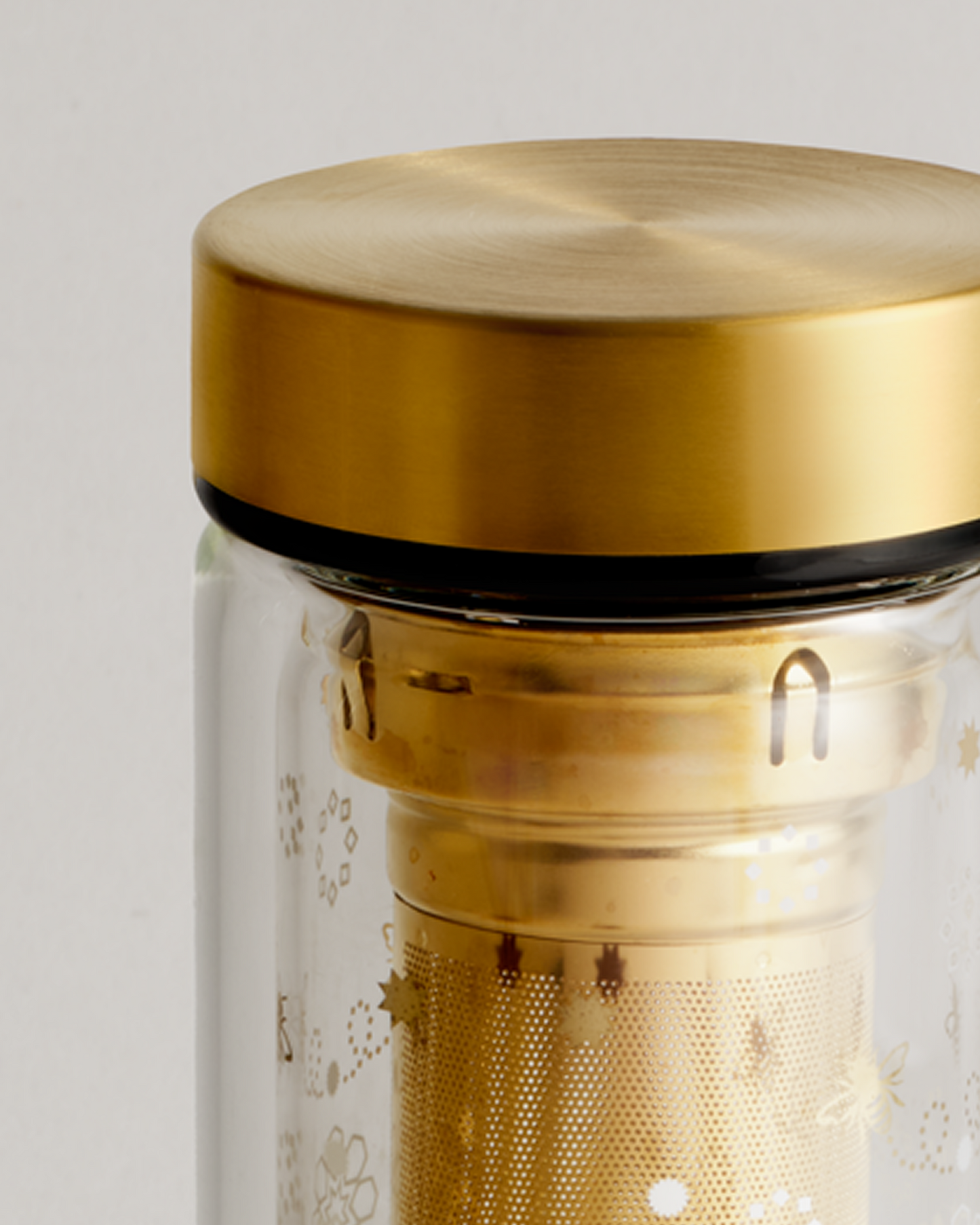 T2 Boxed Double Walled Glass Flask Bee Moroccan