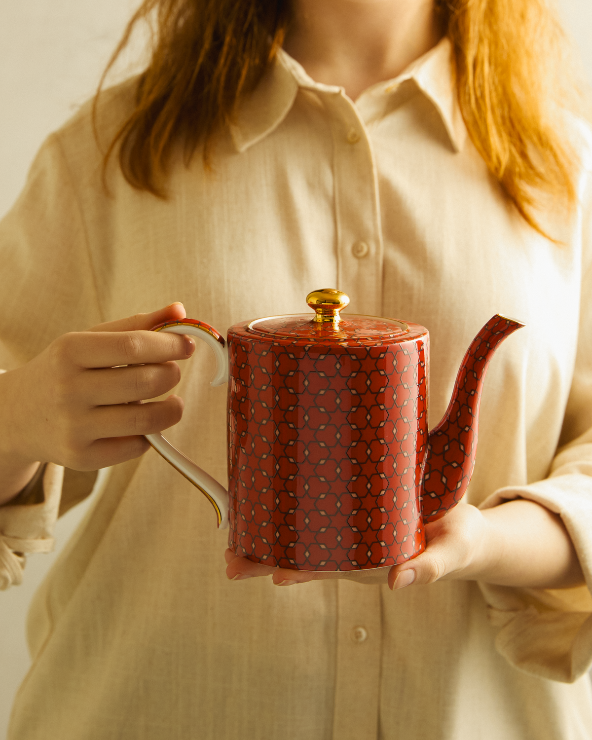 Nomad Nights Large Red Teapot