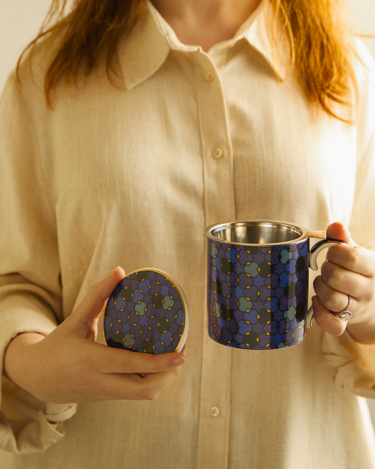 Nomad Nights Blue Mug with Infuser
