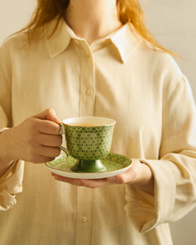 Nomad Nights Olive Footed Cup & Saucer