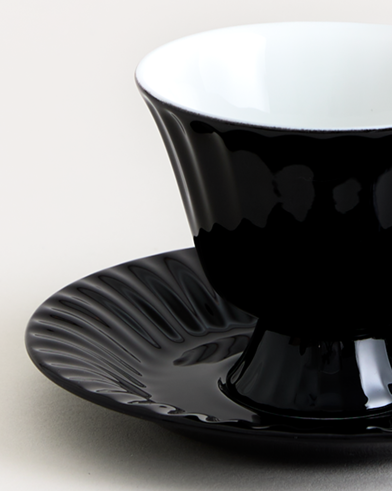 Ancora Cup & Saucer Black