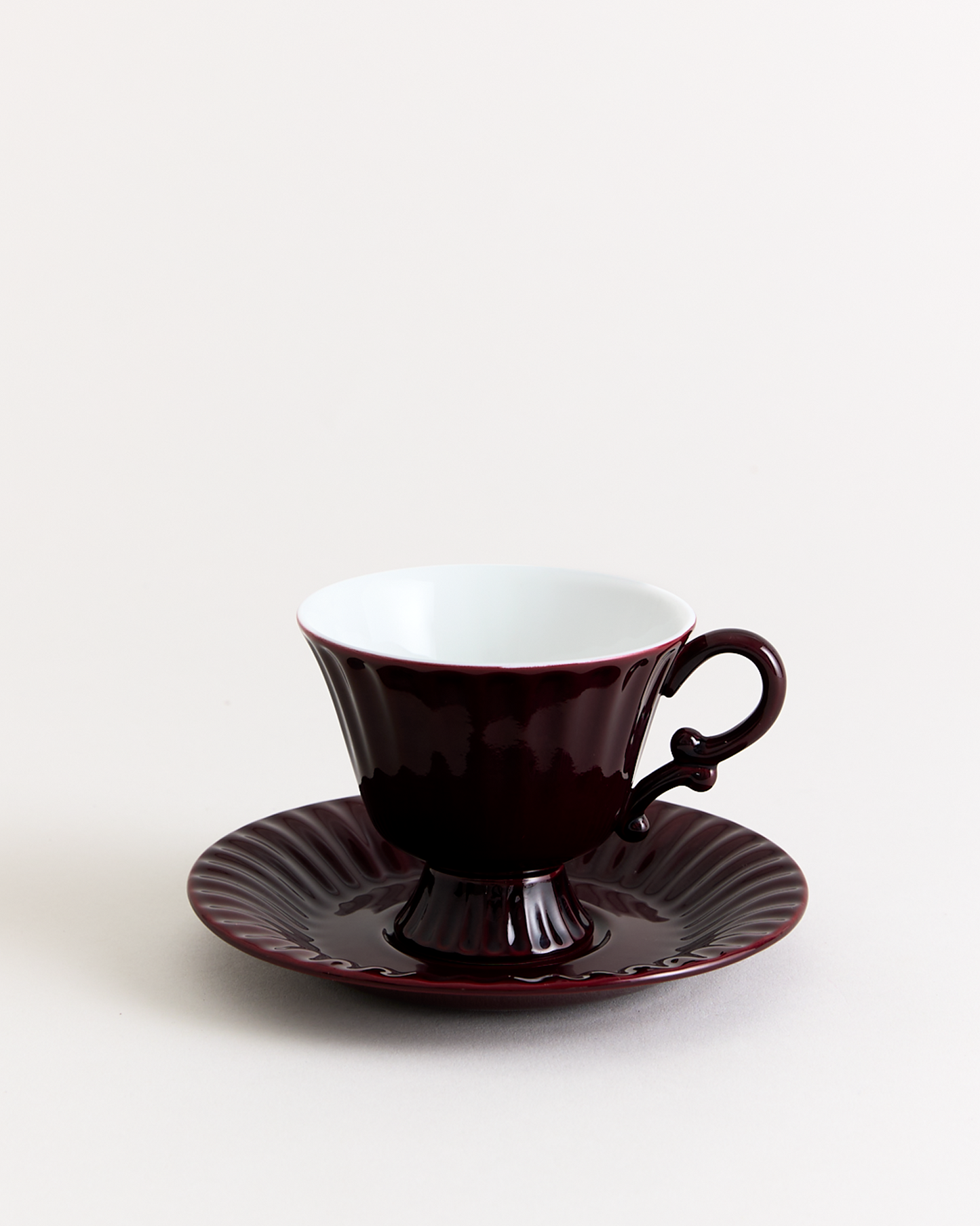 Ancora Cup & Saucer Burgundy