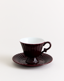 Ancora Cup & Saucer Burgundy
