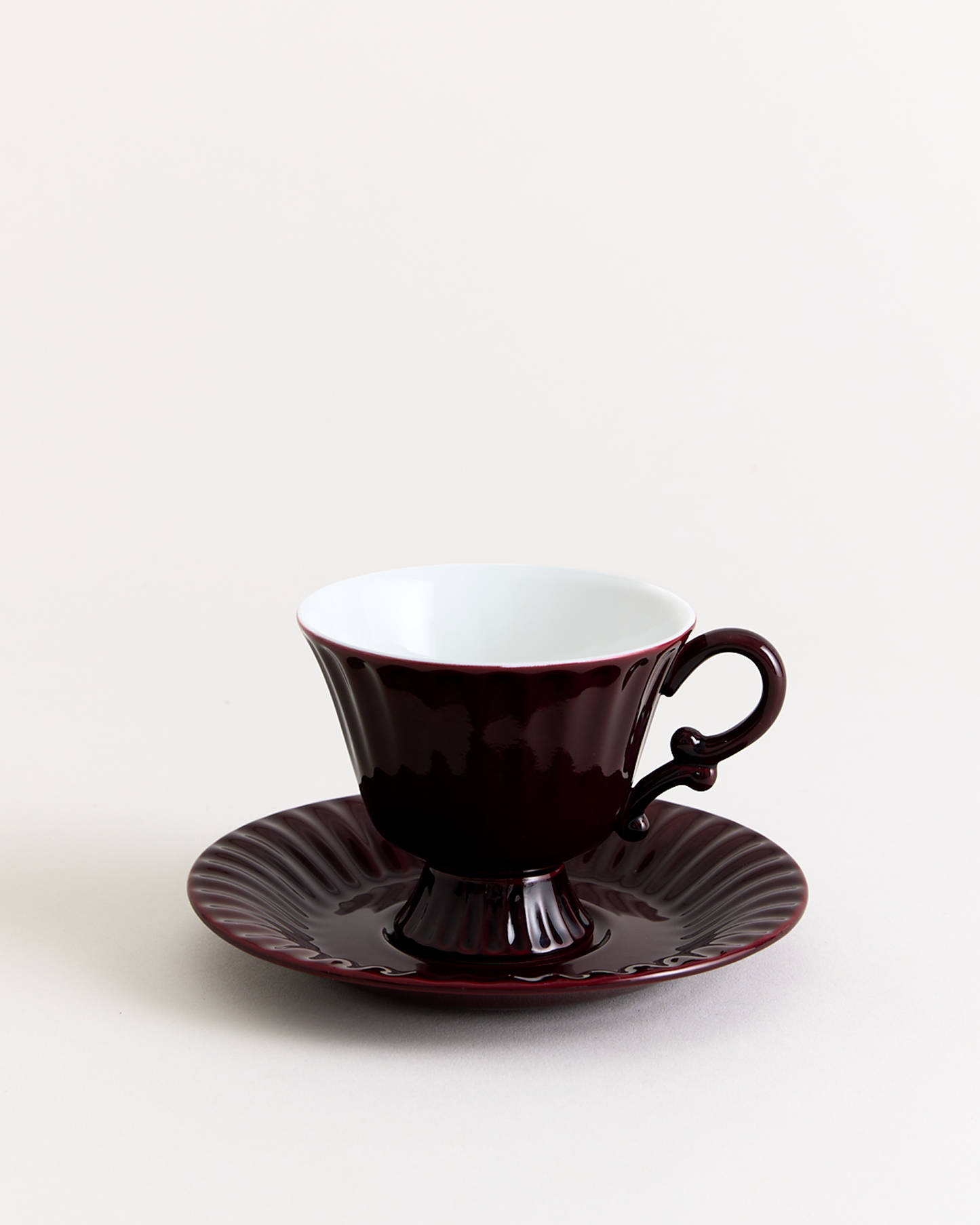 Ancora Cup & Saucer Burgundy