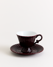 Ancora Cup & Saucer Burgundy