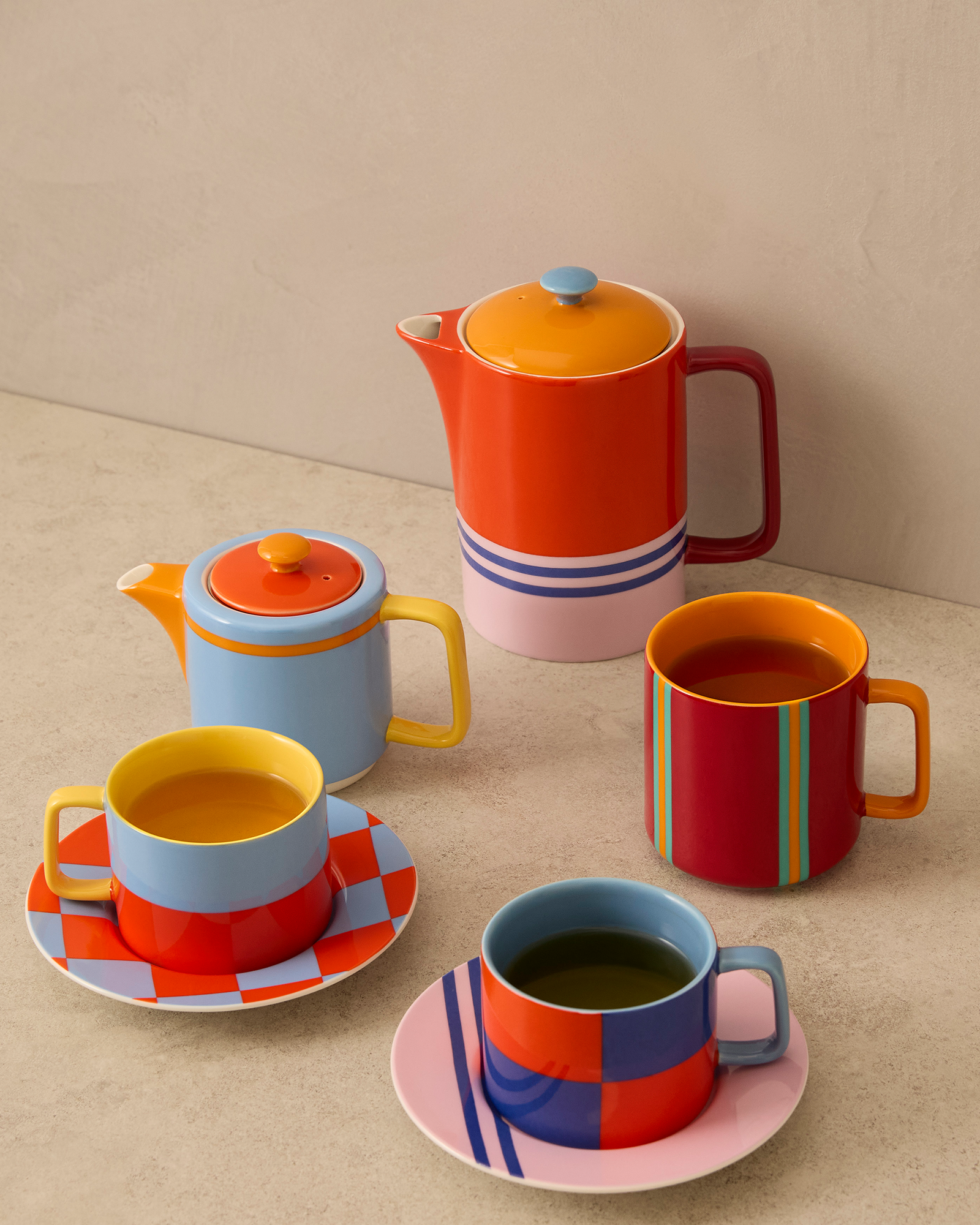 Moditerranean Cup & Saucer Sunrise Tangerine