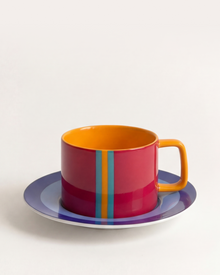 Moditerranean Cup & Saucer Sunrise Tangerine