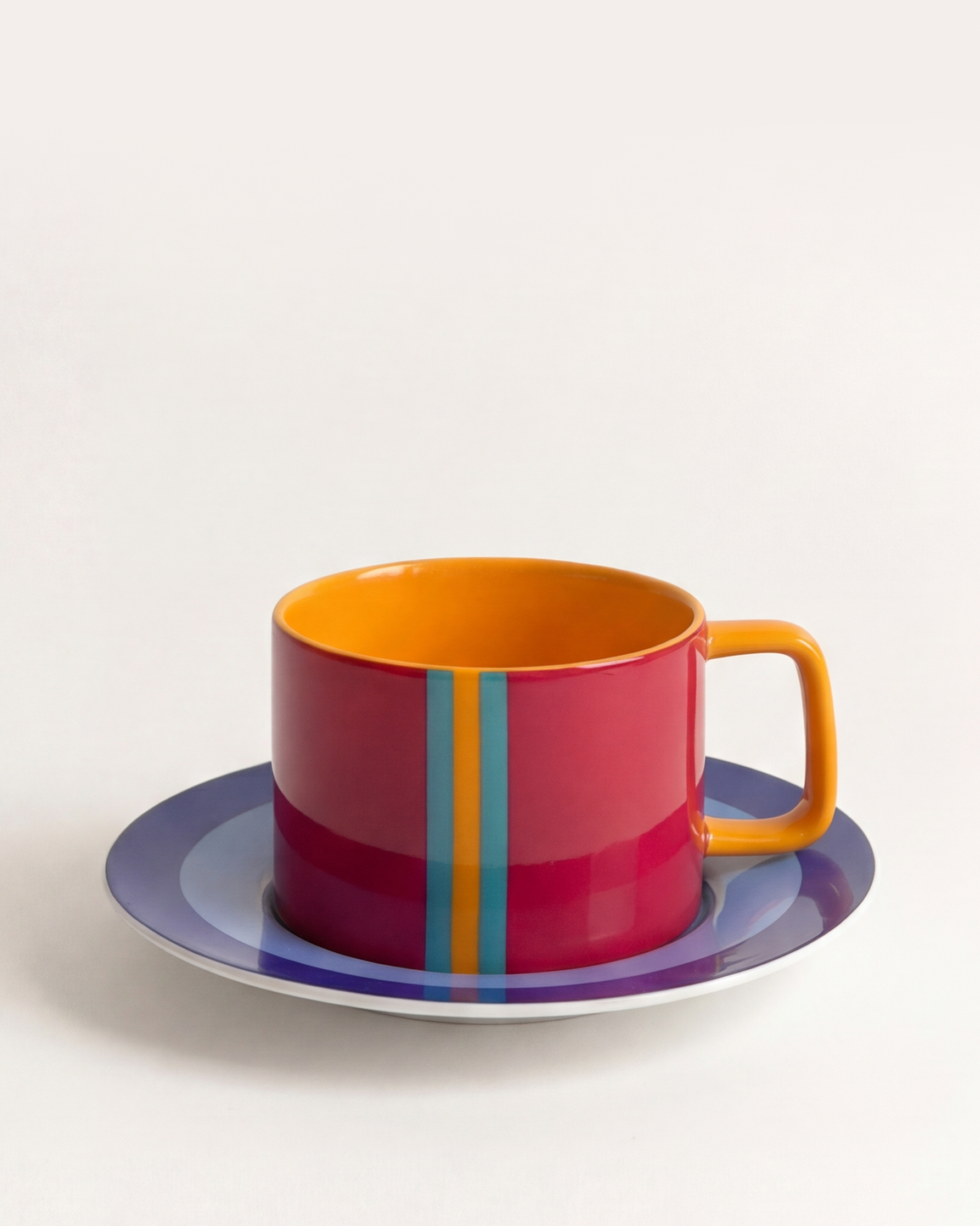 Moditerranean Cup & Saucer Sunrise Tangerine