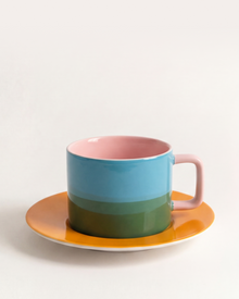 Moditerranean Cup & Saucer Sunset Pink