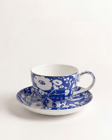 Floral Pop Cup & Saucer Blue