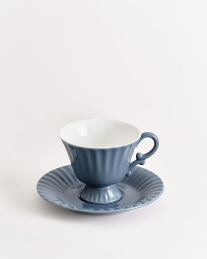 Ancora Cup & Saucer Blue