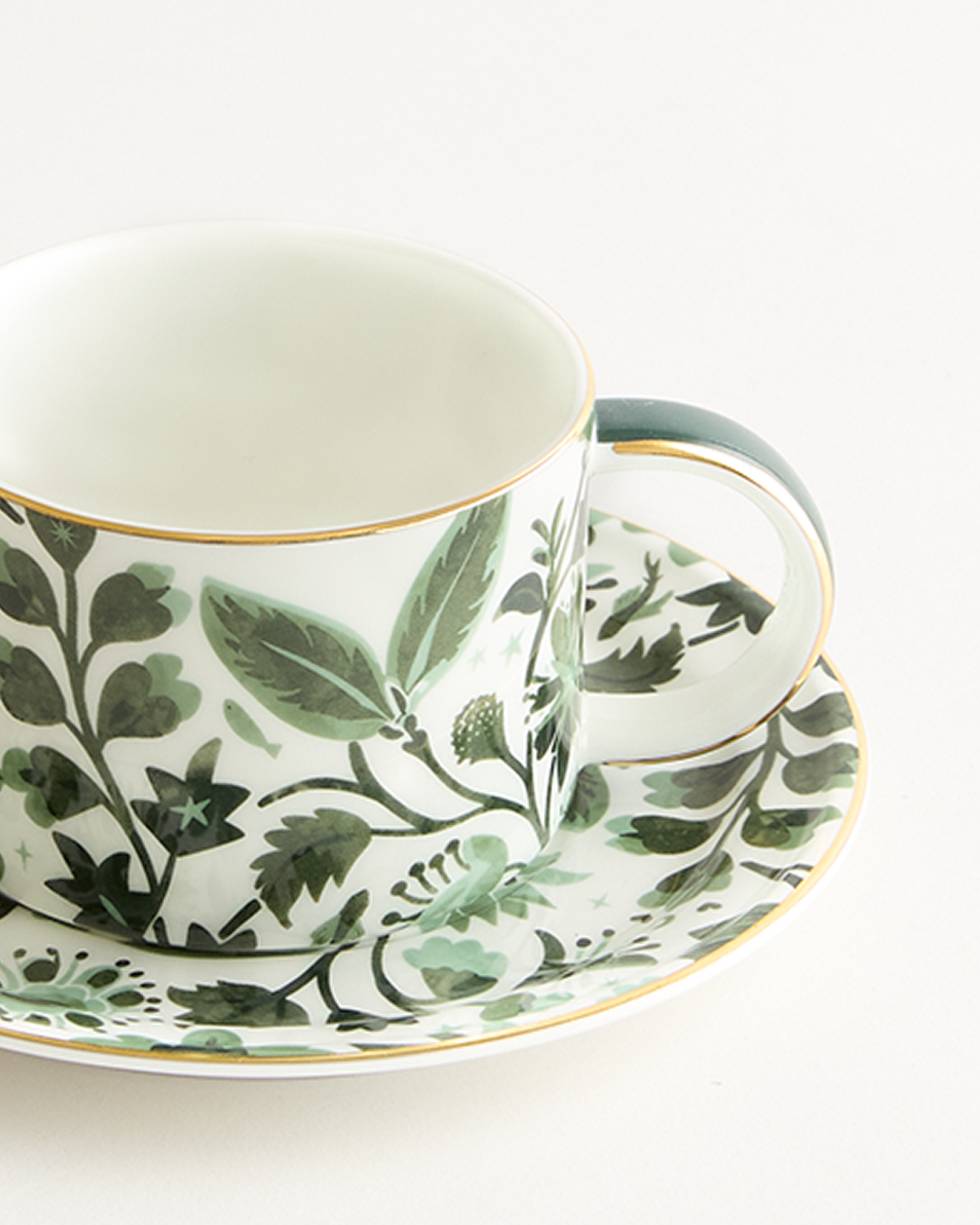 Stardust Bloom Small Sage Cup & Saucer
