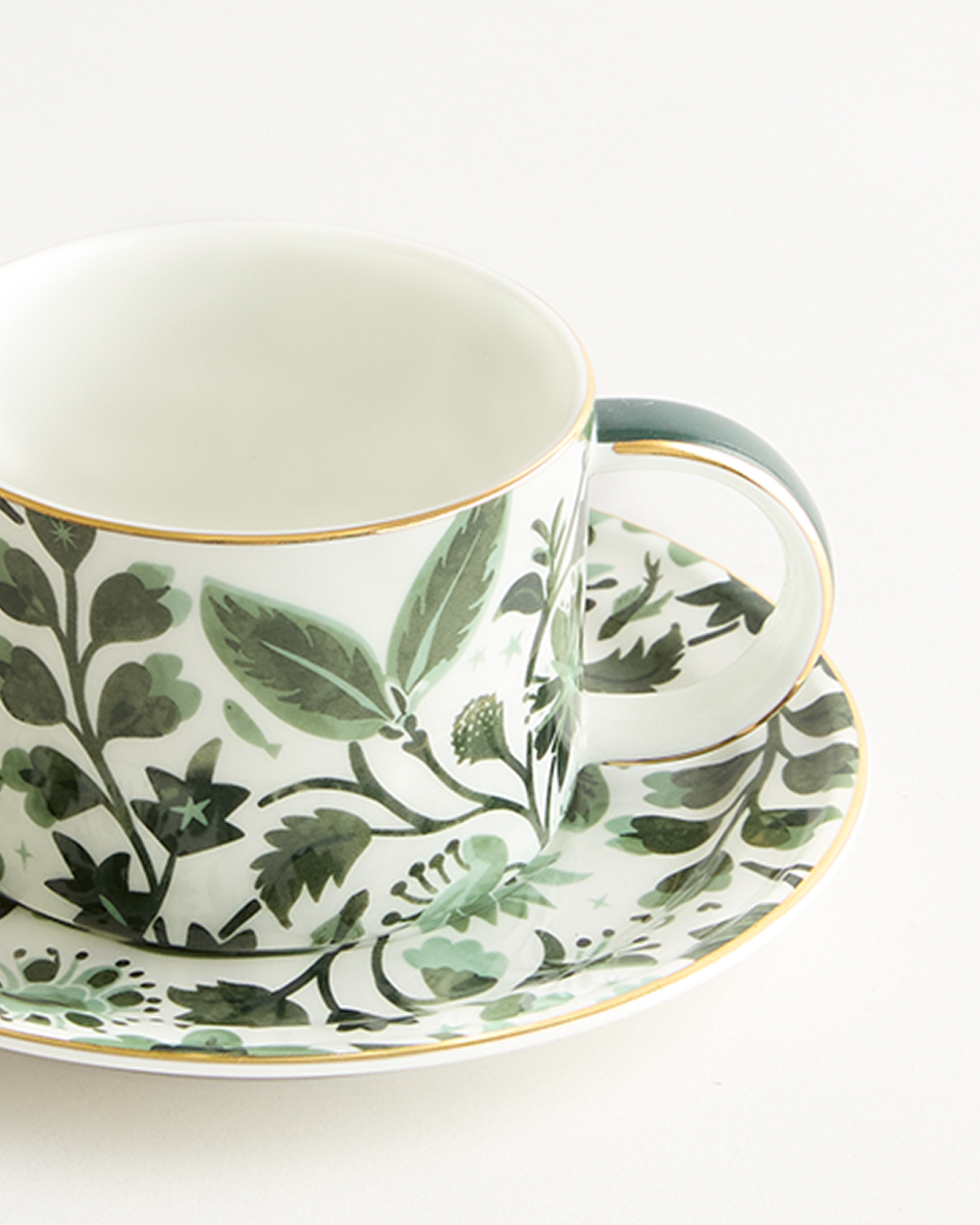 Stardust Bloom Small Sage Cup & Saucer