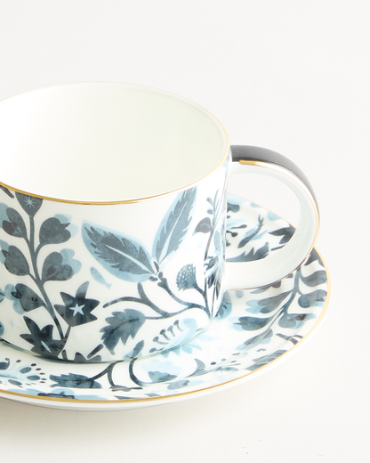 Stardust Bloom Small Blue Cup & Saucer