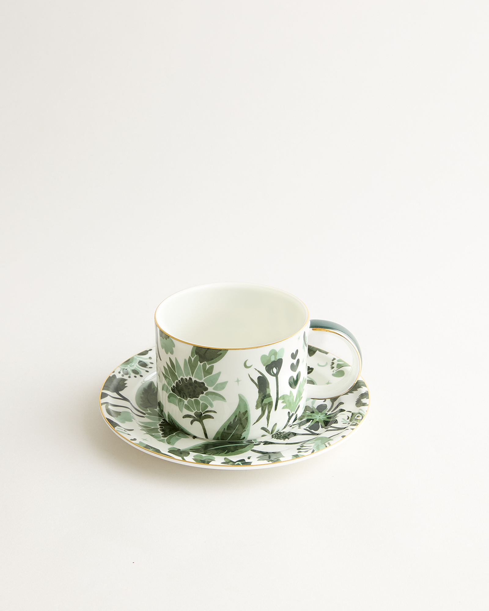 Stardust Bloom Large Sage Cup & Saucer