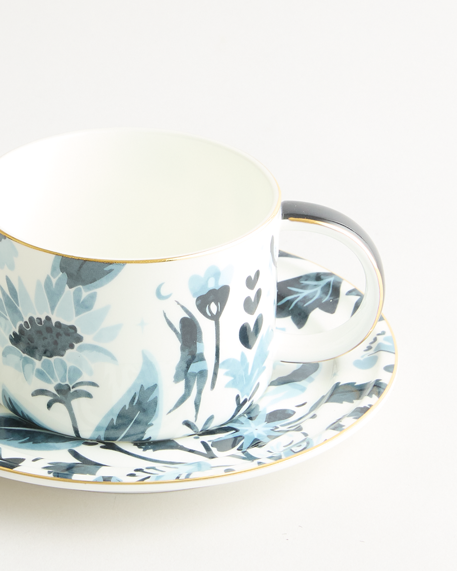 Stardust Bloom Large Blue Cup & Saucer