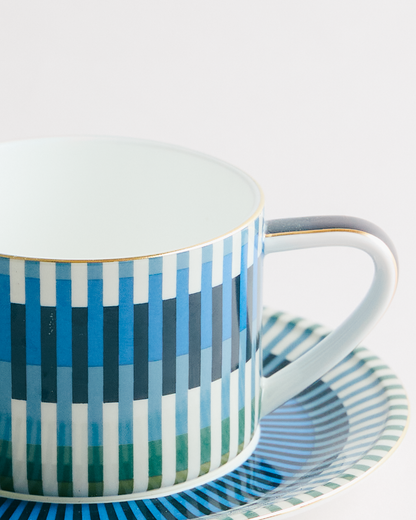 Loom Small Blue Cup & Saucer