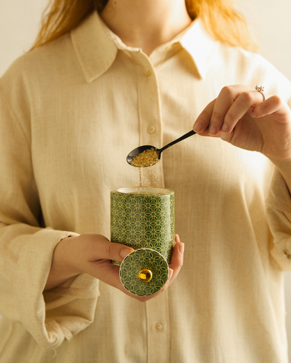 Nomad Nights Olive sugar bowl