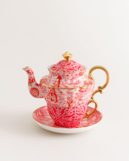 High Tea Hijinks Tea For One Pink