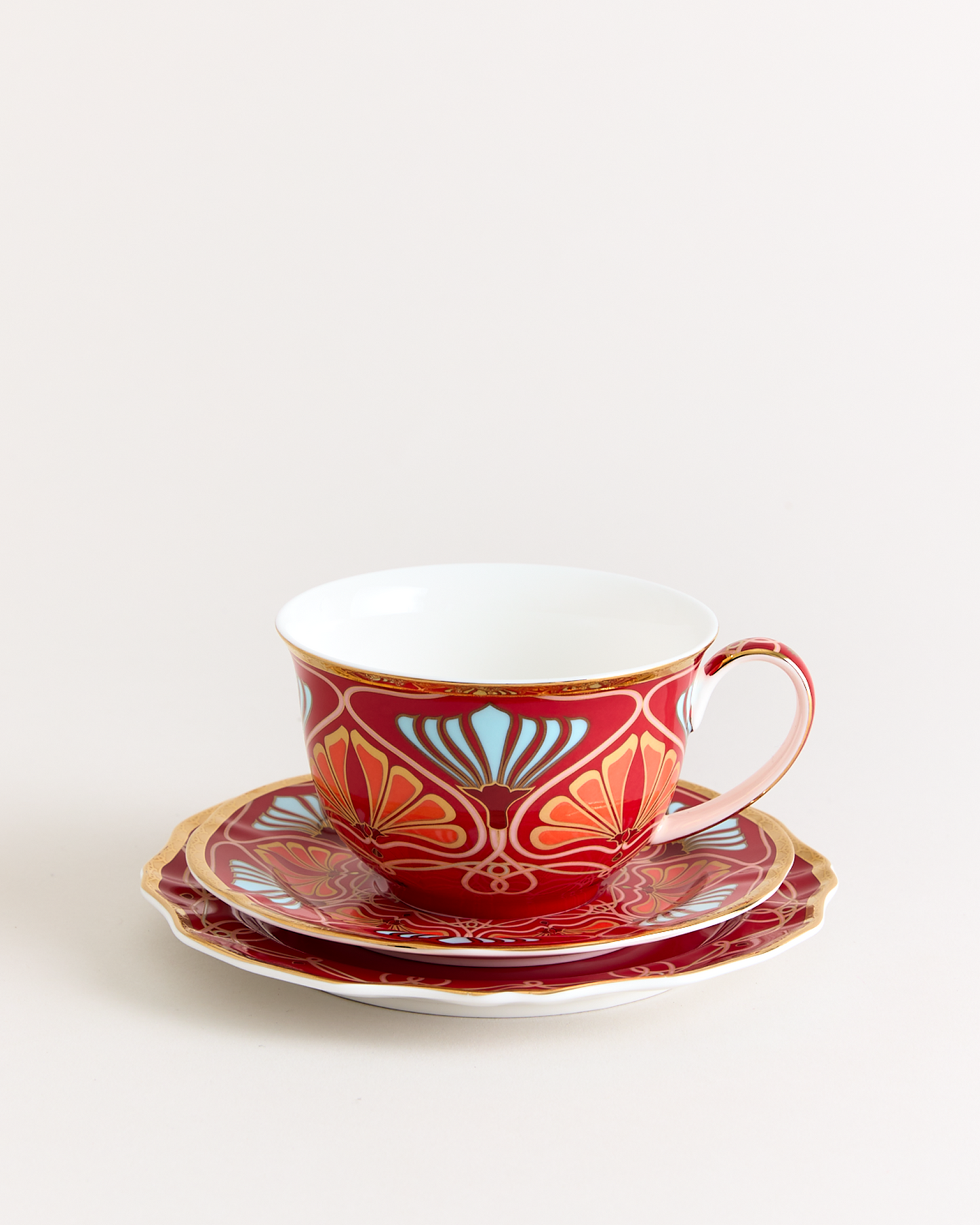 Toulouse Teacup Trio Red