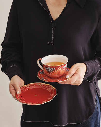 Toulouse Teacup Trio Red