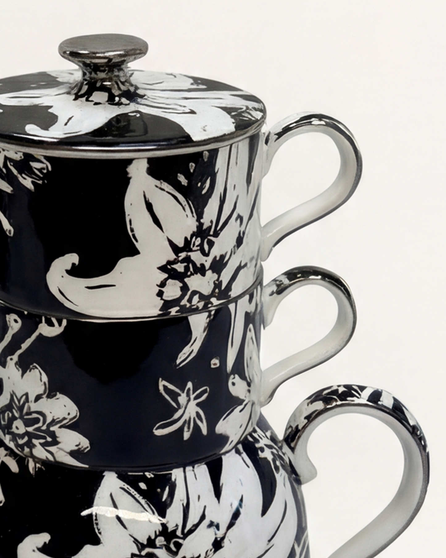 Floral Pop Tea For Two Black
