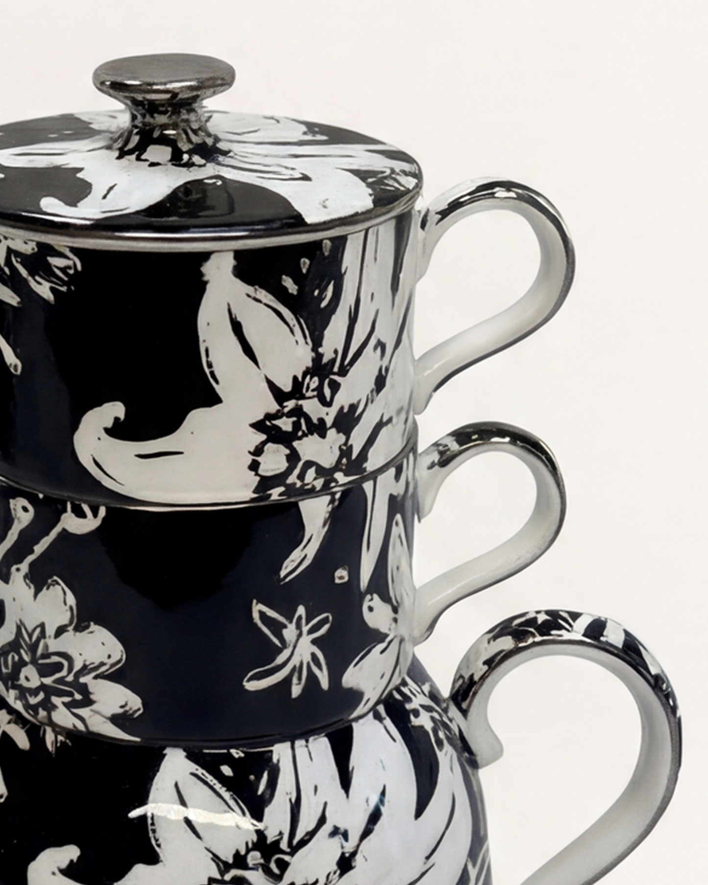 Floral Pop Tea For Two Black