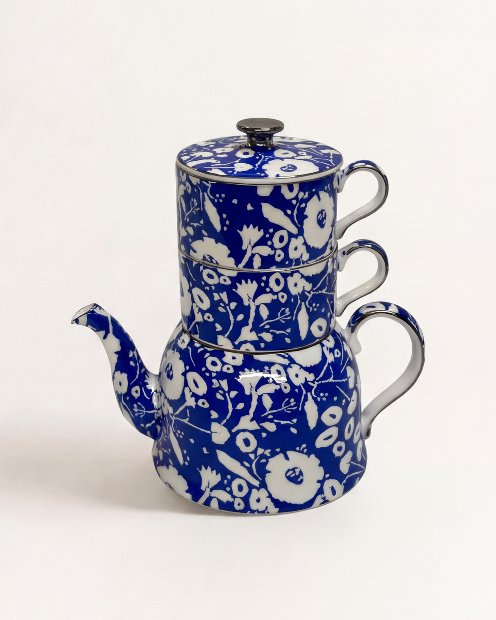 Floral Pop Tea For Two Blue