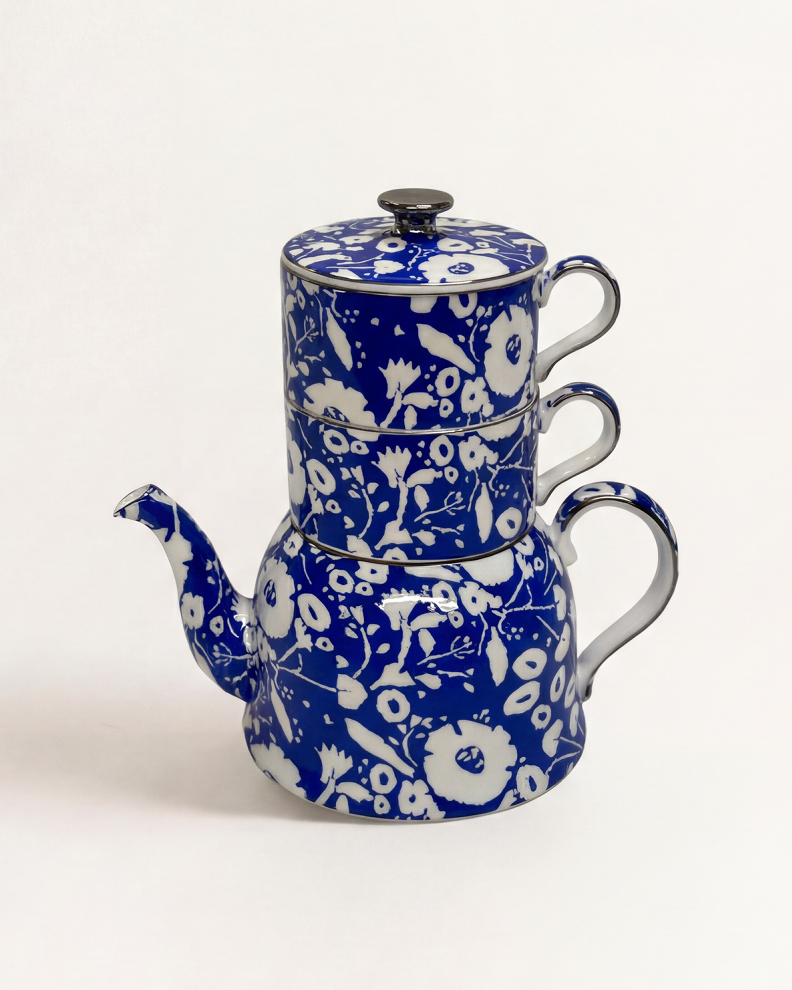 Floral Pop Tea For Two Blue