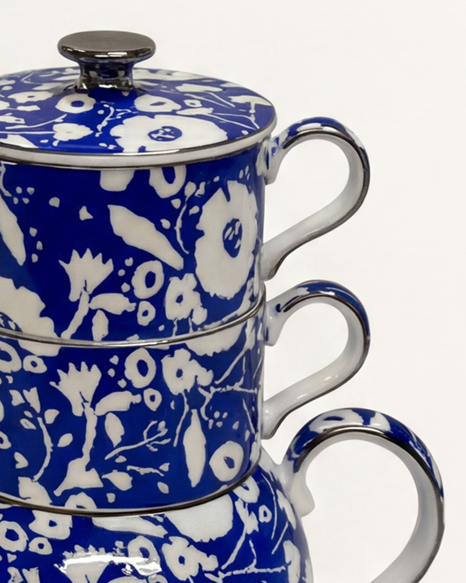 Floral Pop Tea For Two Blue