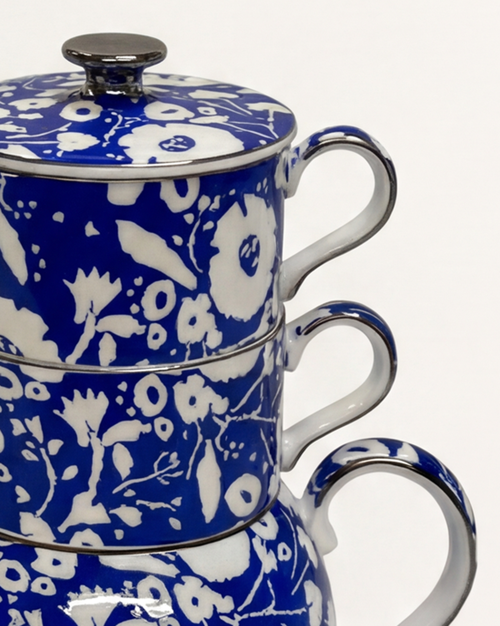 Floral Pop Tea For Two Blue