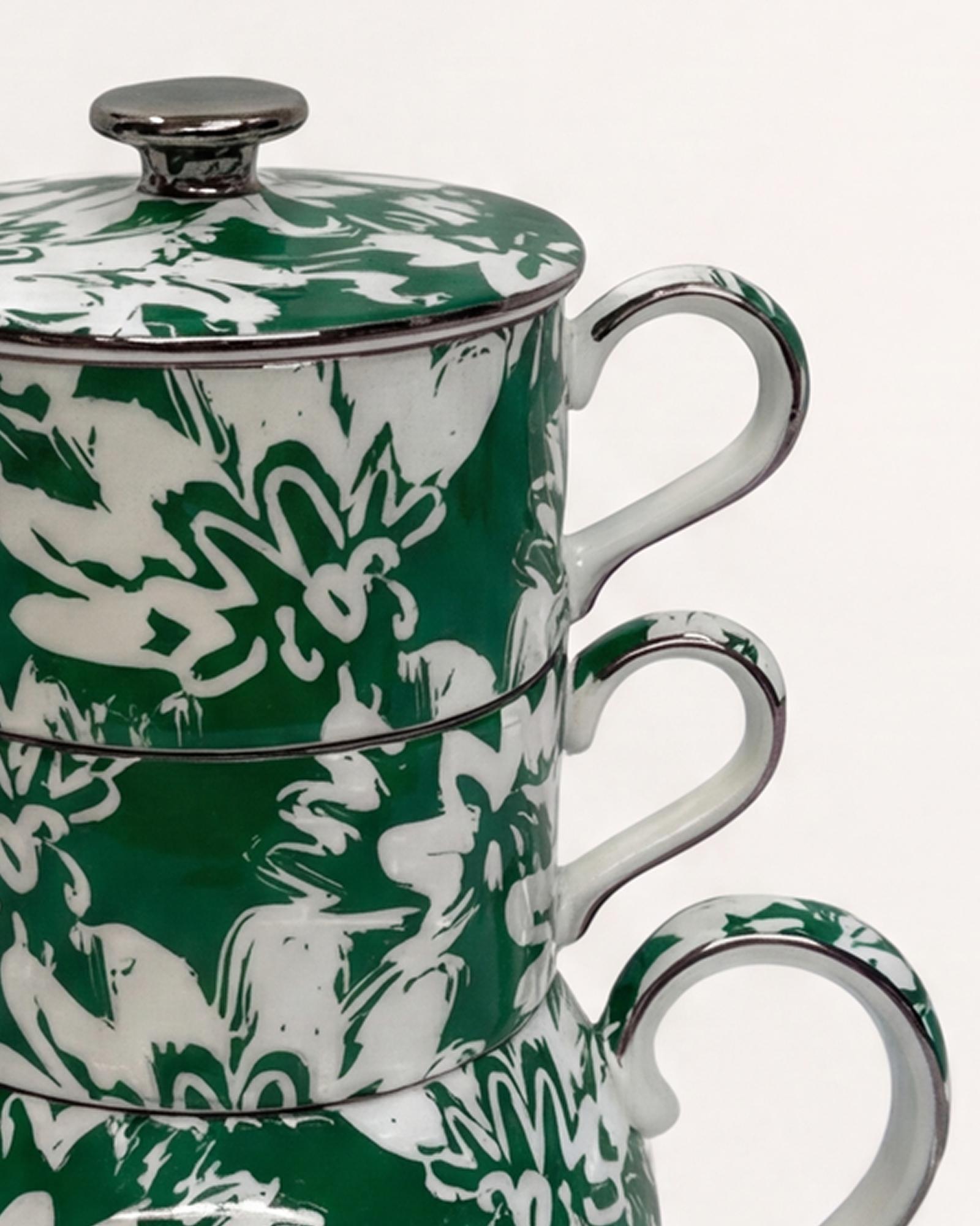 Floral Pop Tea For Two Green