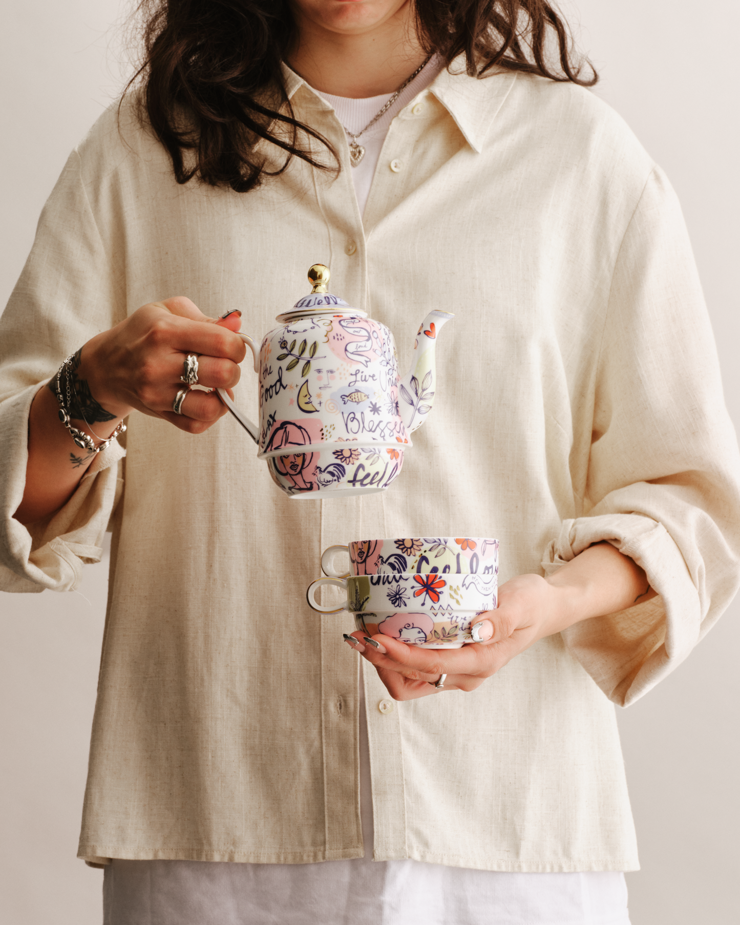 Well Well Well Multicolour Tea For Two