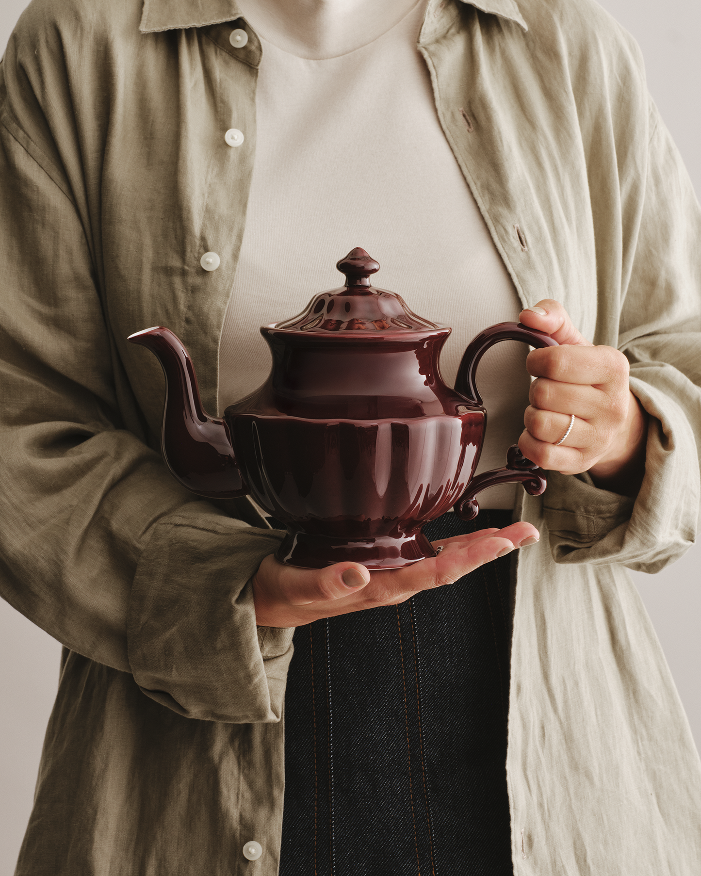 Ancora Teapot Burgundy