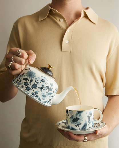 Stardust Bloom Small Blue Teapot