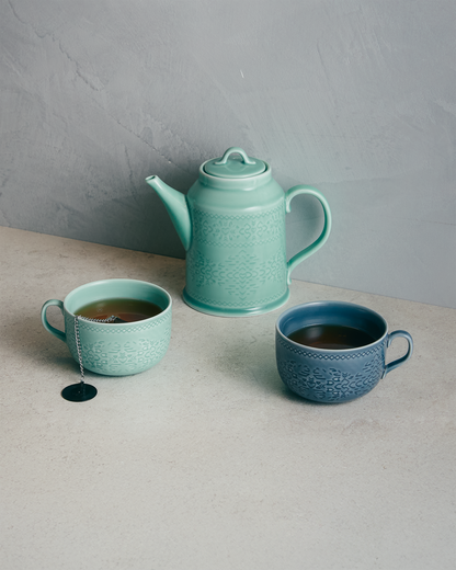 Retroglaze Sage Teapot