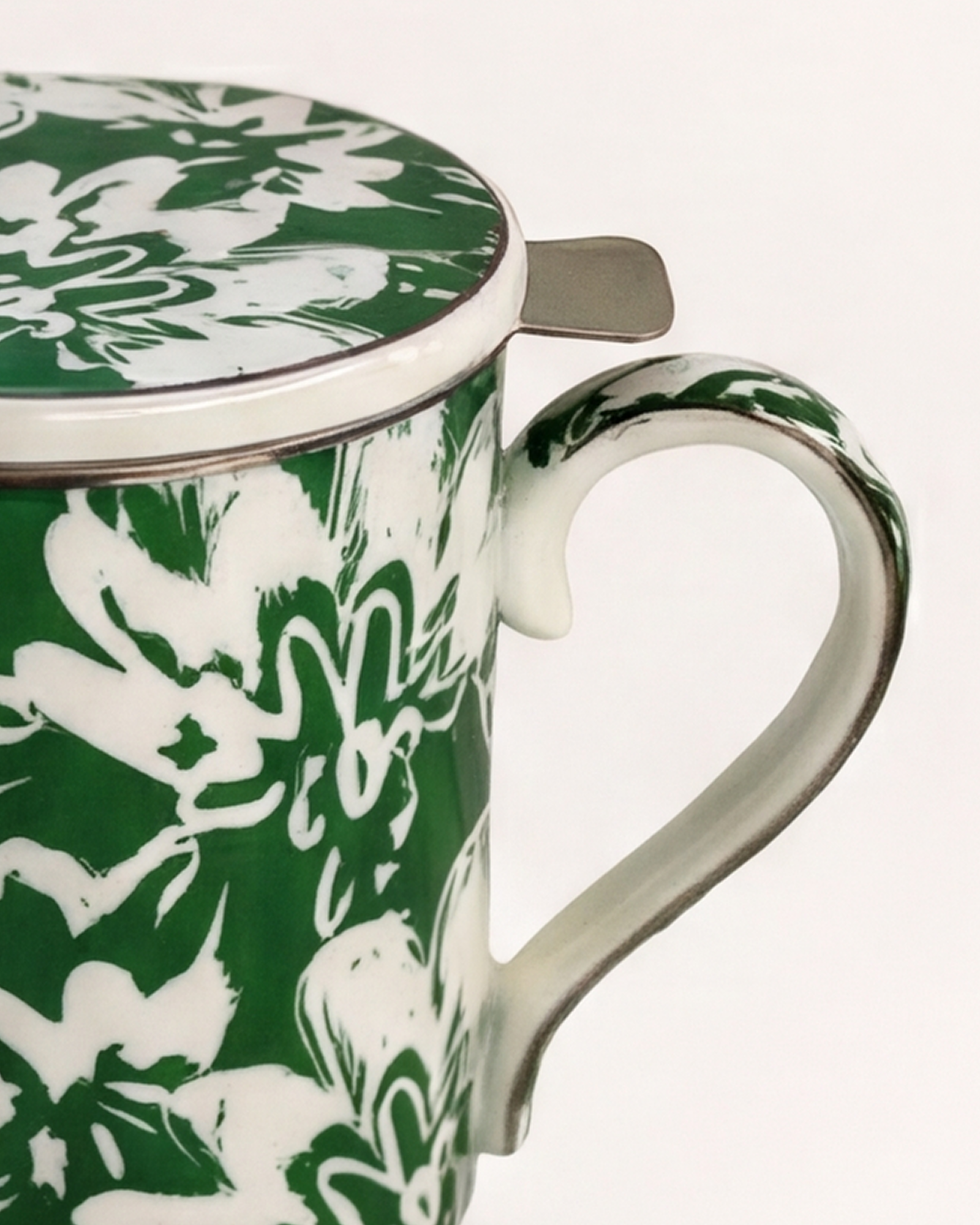 Floral Pop Mug With Infuser Green