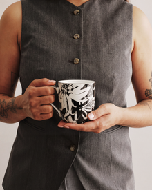 Floral Pop Pretty Mug Black