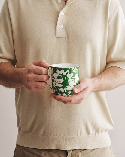 Floral Pop Pretty Mug Green