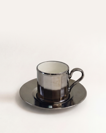 Moroccan Muse Cup & Saucer Matte Silver