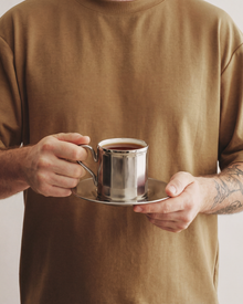 Moroccan Muse Cup & Saucer Matte Silver
