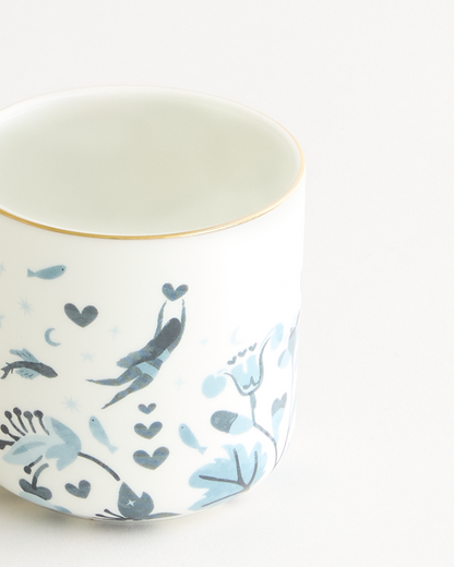 Stardust Bloom Blue Tea Cup