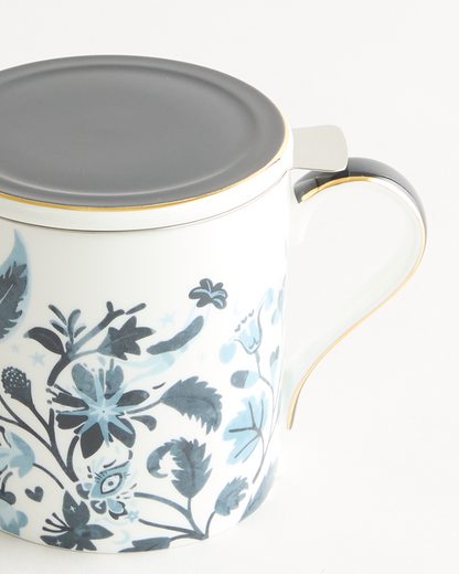 Stardust Bloom Blue Mug With Infuser