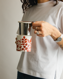 Stardust Bloom Red Mug With Infuser