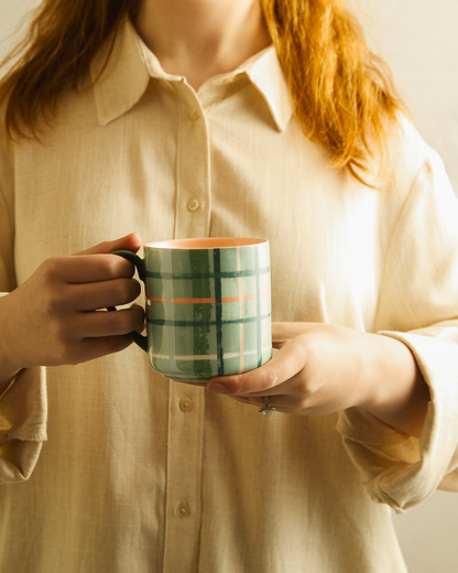 Plaid & Pour Sage Mug