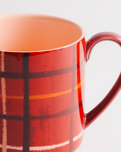 Plaid & Pour Red Mug