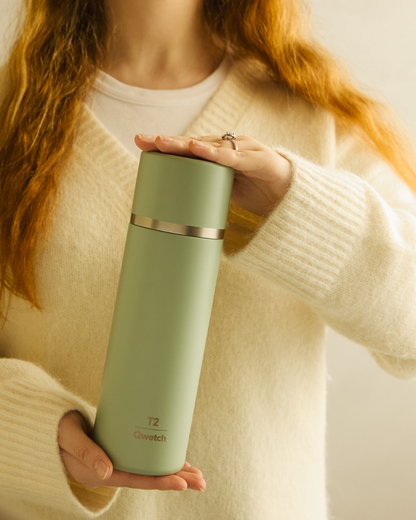 T2 x Qwetch Thermos Green