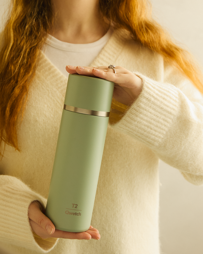 T2 x Qwetch Thermos Green